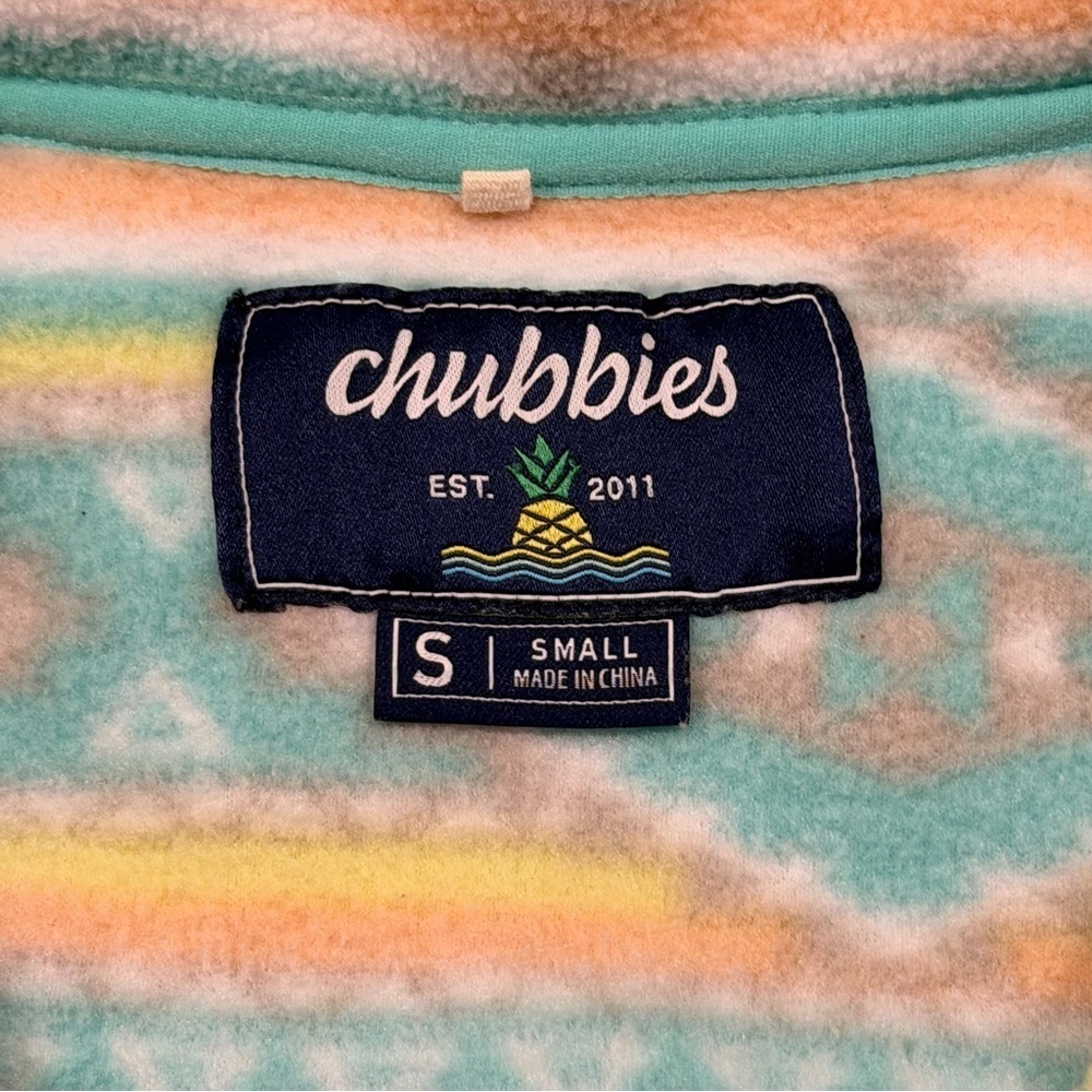 Chubbies Men’s Small  Boomshakalaka The Flame Commander 1/4 Zip Pullover Fleece - Picture 3 of 7